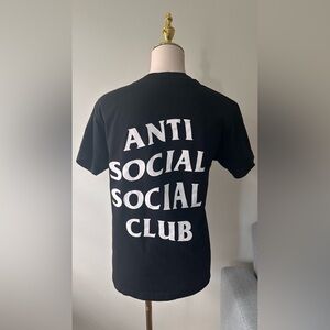 Anti Social Social Club Black and White Tee Unisex Size S